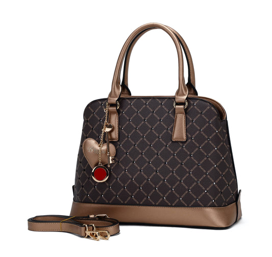 Brangio Italy Luxe Diamond Dome Satchel