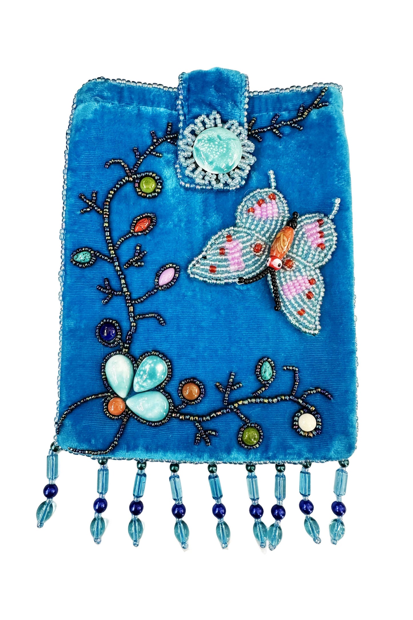 Butterfly Rectangular Velvet Crossbody VBG15-BU