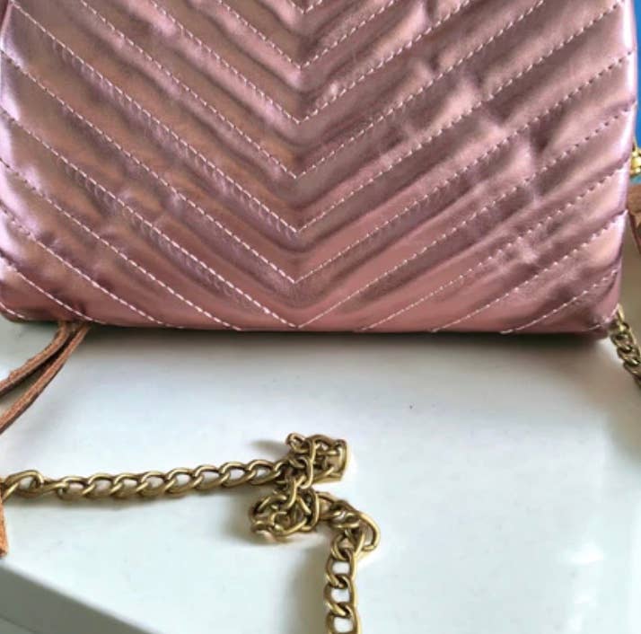 Metallic Rose LV Crossbody