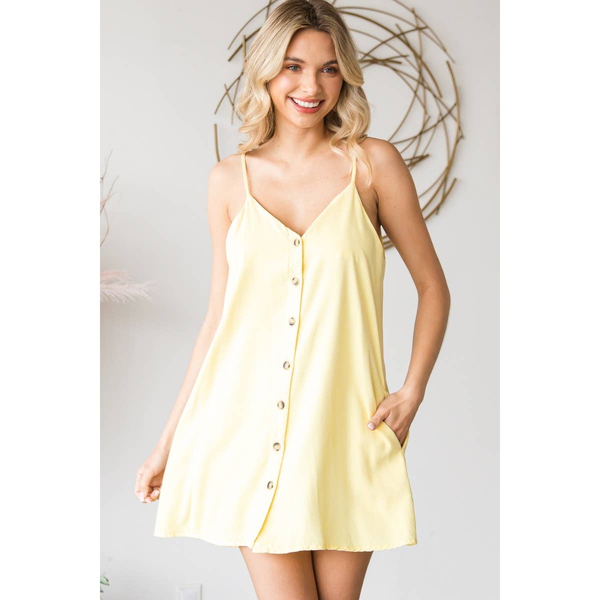 Lilac Mini Dress with Pockets