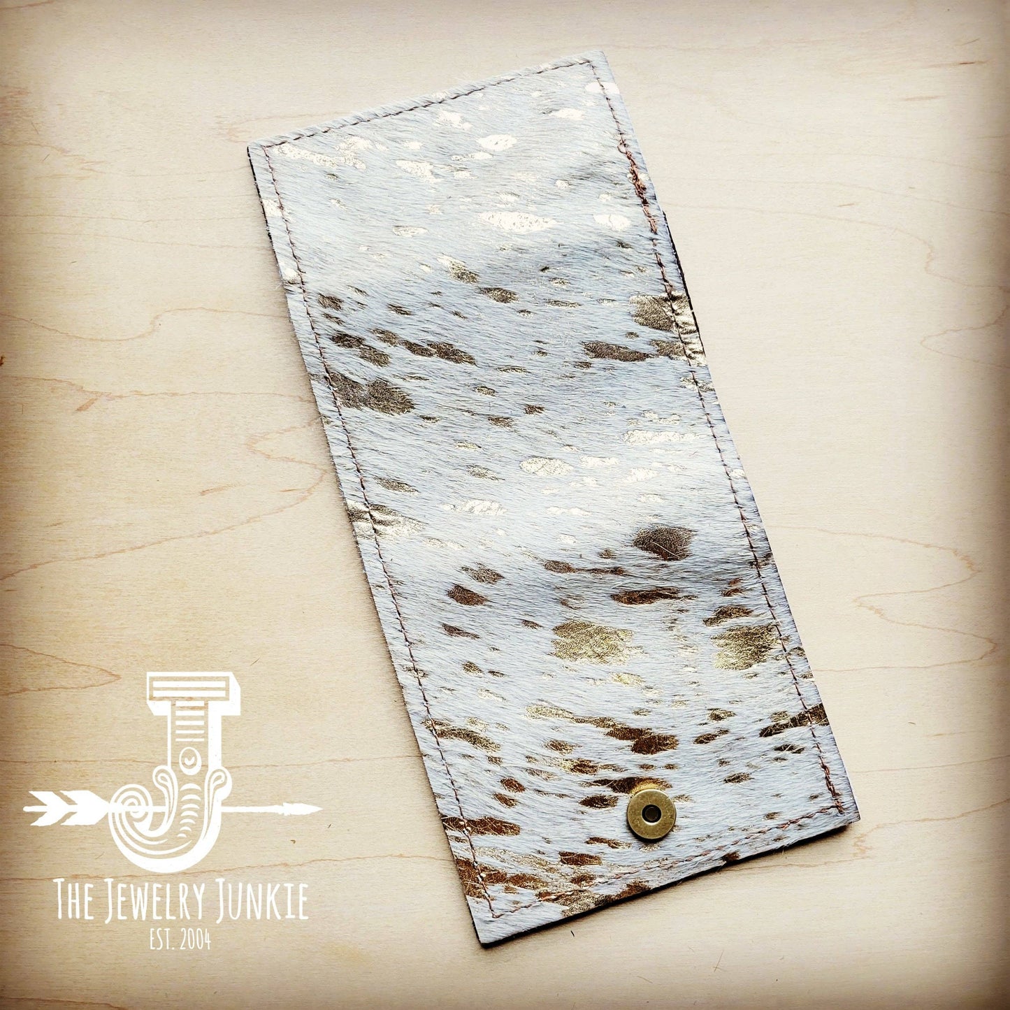 Metallic Cowhide Leather Wallet