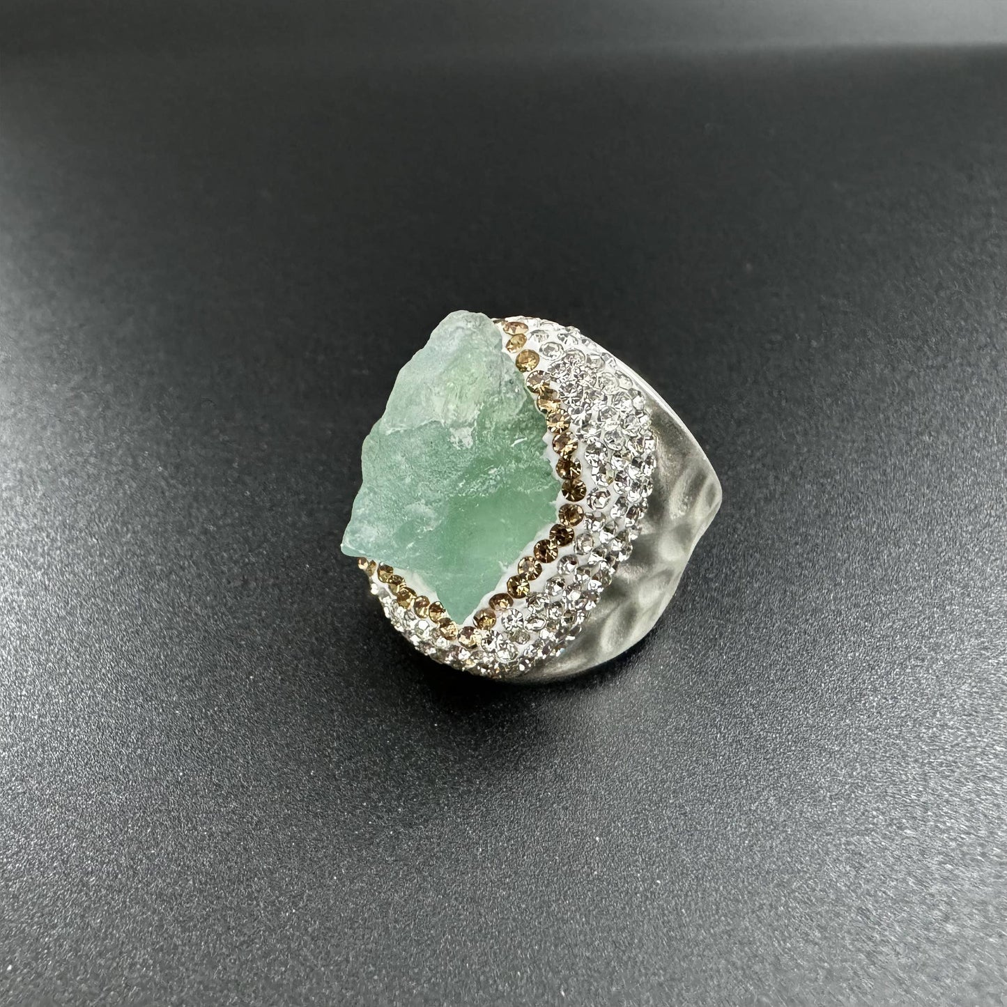 Fluorite Rhinestone Alloy Rings