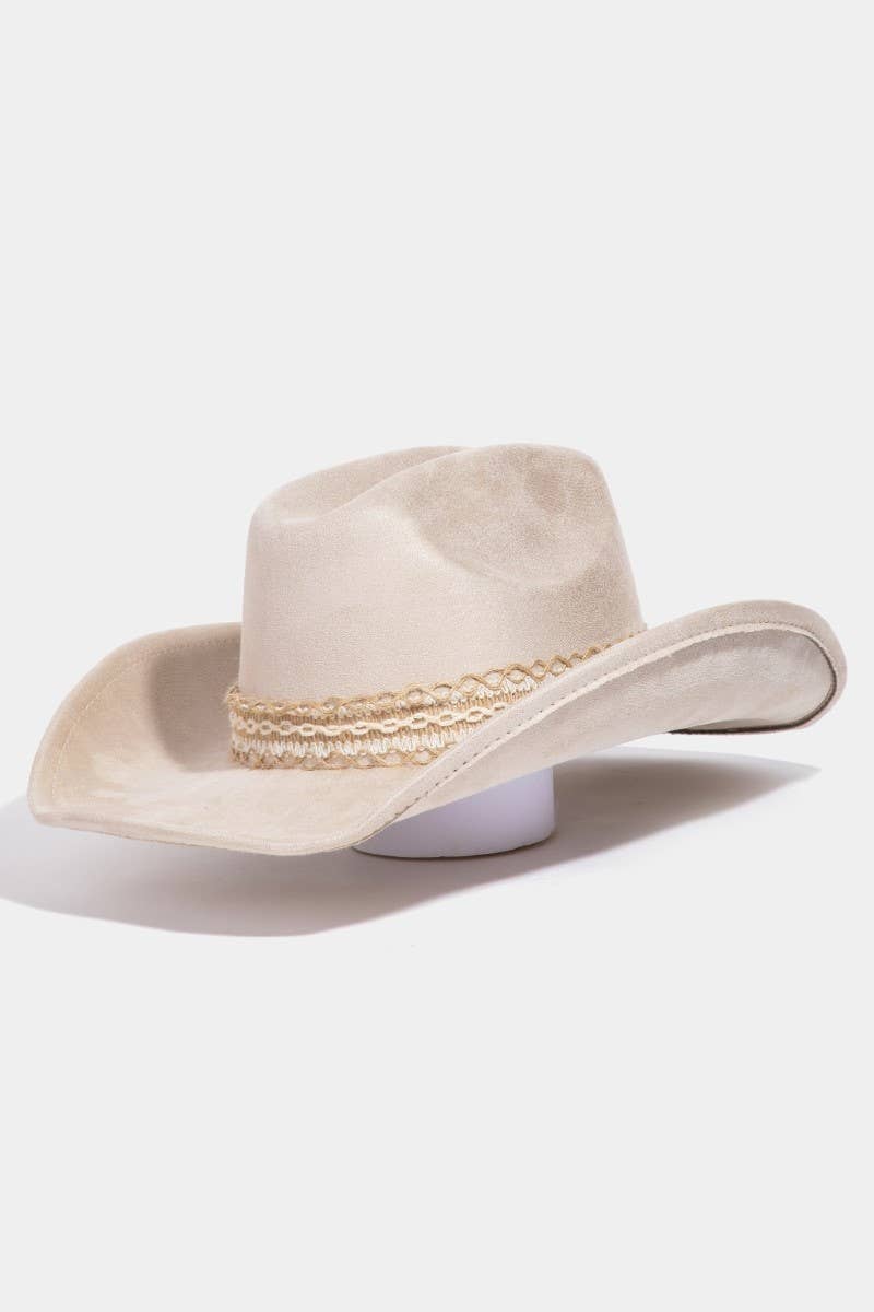 Intricate Layered Braided Strap Cowboy Hat