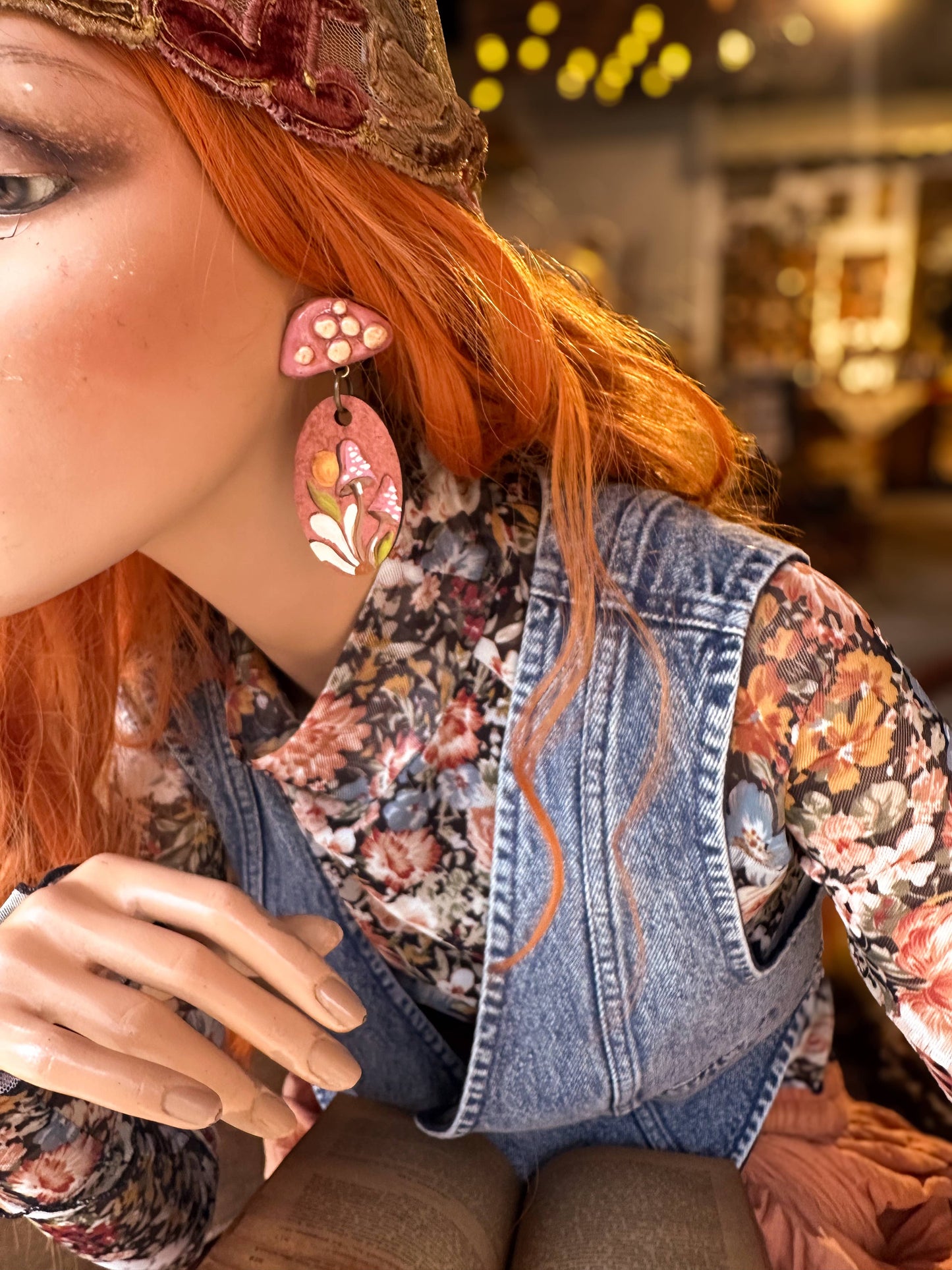 Mushroom & Daisy Earrings