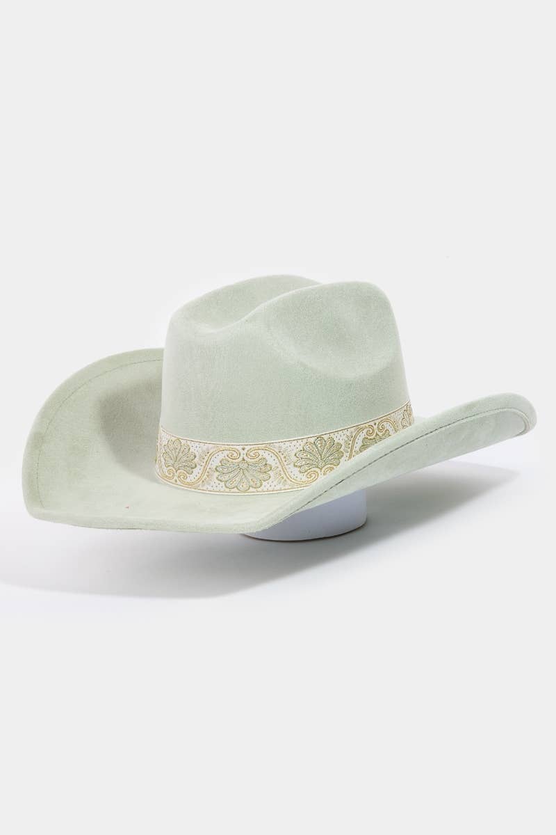 Intricate Border Pattern Band Cowboy Hat