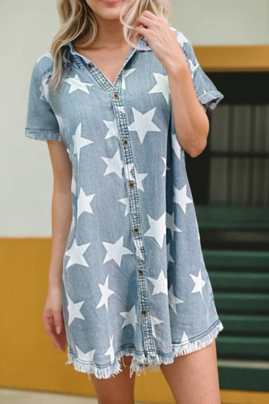 Stars Denim Dress