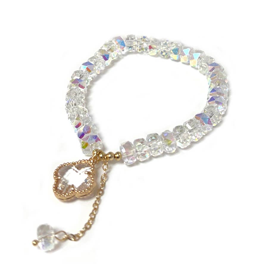 Clover Glass Beaded Bracelet