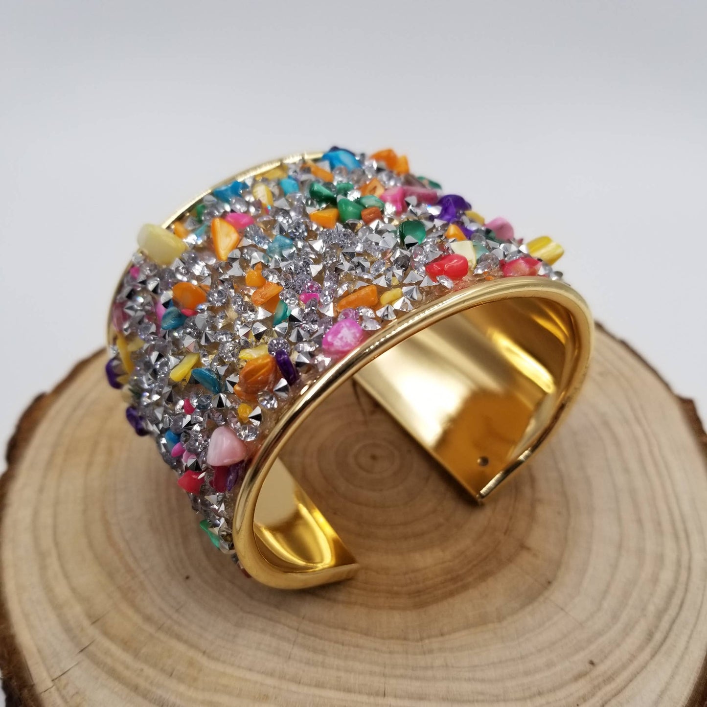 Vintage Boho Crushed Stone Bracelet