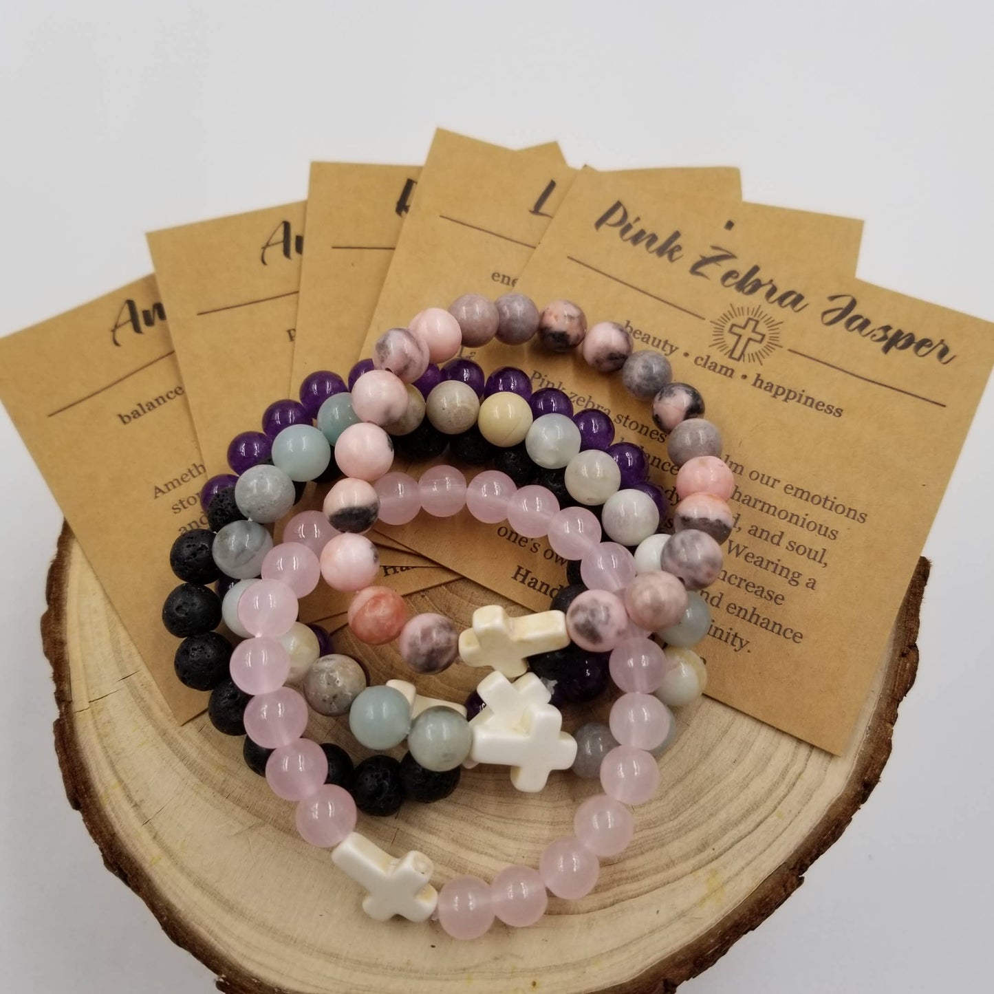 Natural Stone Turquoise Cross Chakra Bracelet