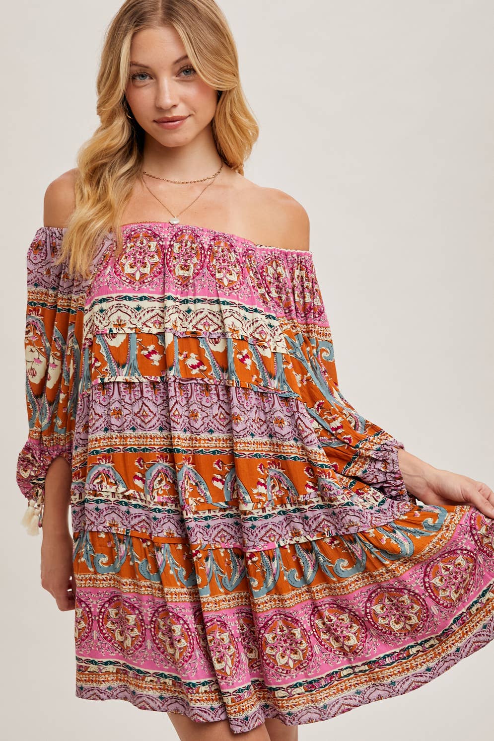 Paisley Print Boho Dress