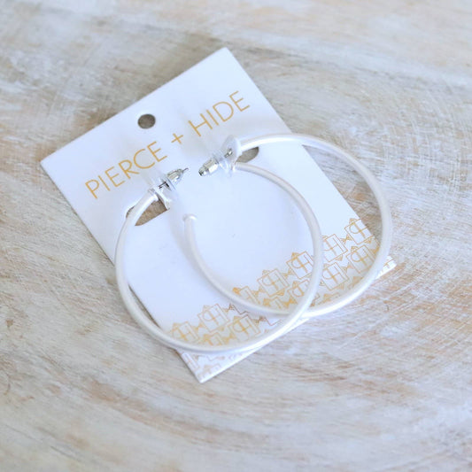 Skinny Everyday Silver Hoop