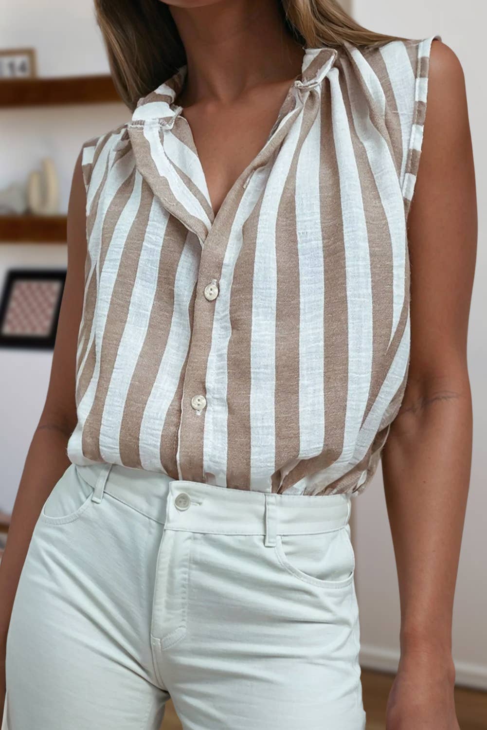 Stripe Casual Button Down Shirt