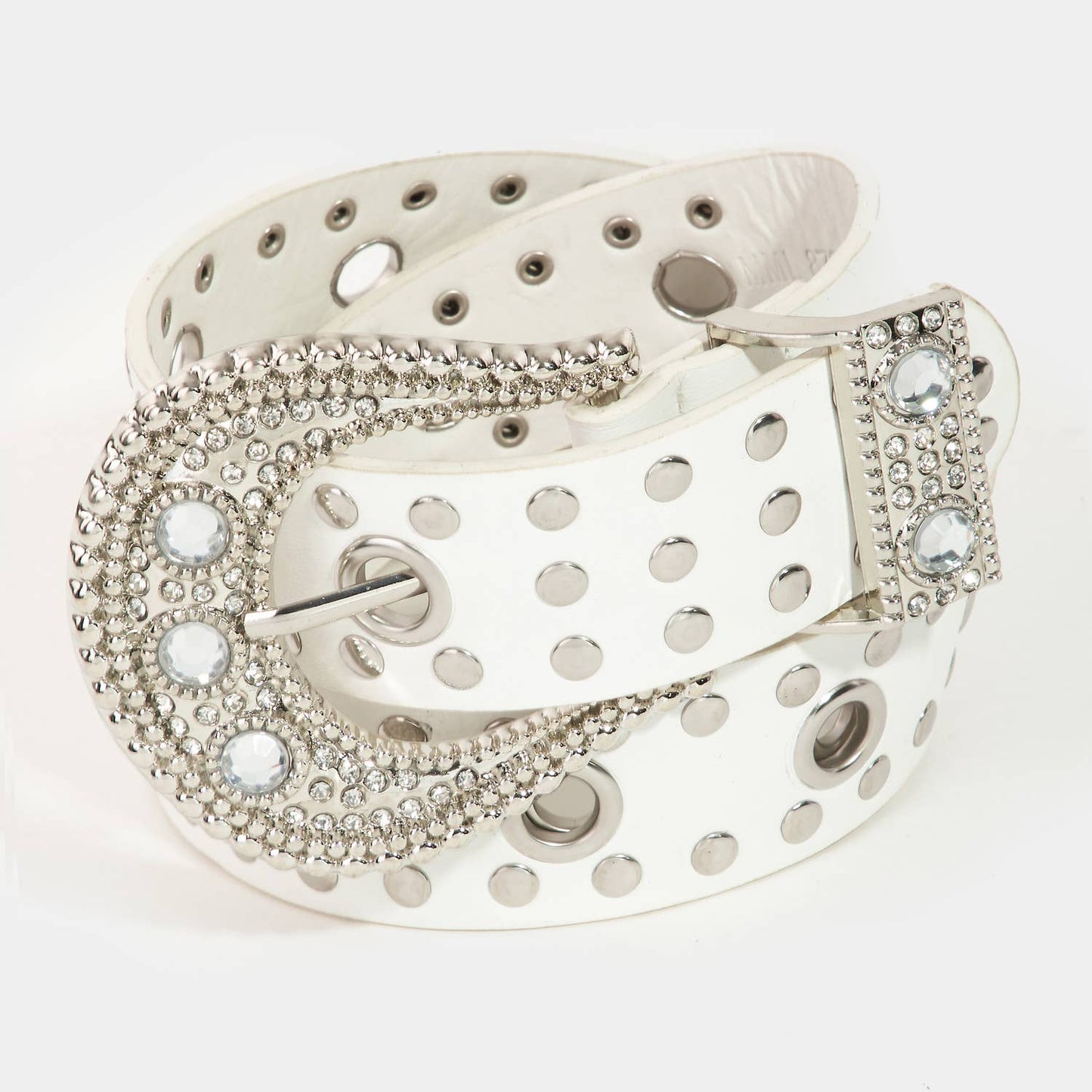 Rhinestone Buckle Tan