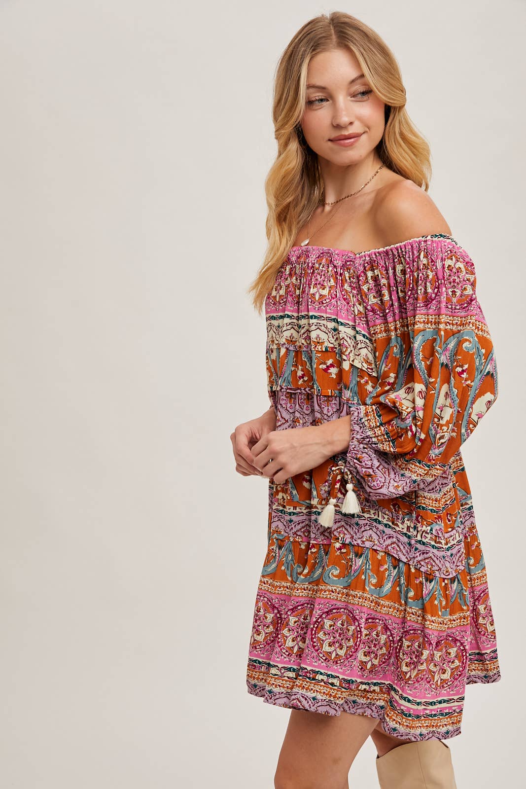 Paisley Print Boho Dress