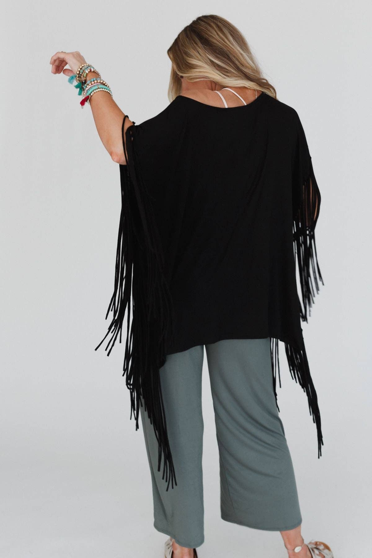 Fringe Top - Black