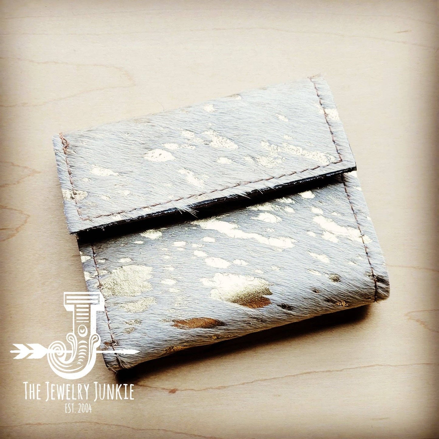 Metallic Cowhide Leather Wallet