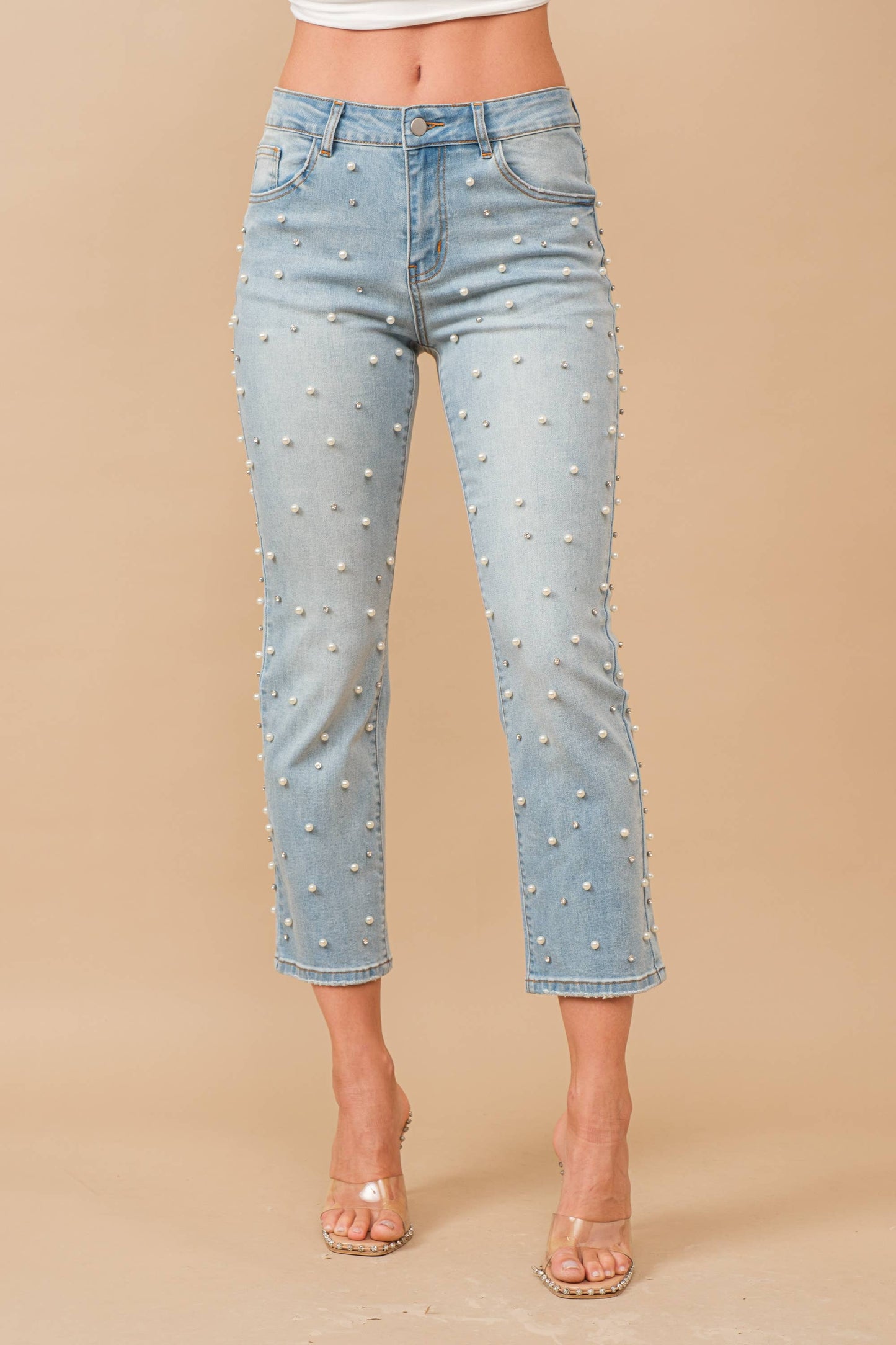 Rhinestone Jewel Denim Jeans