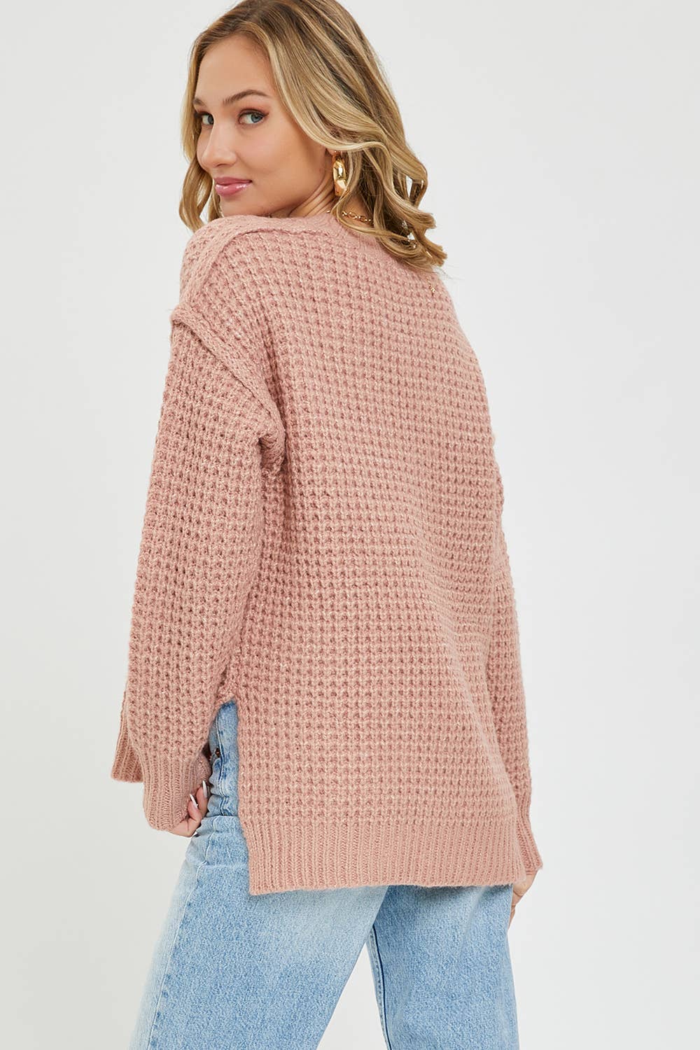 Soft Waffle Knit Sweater