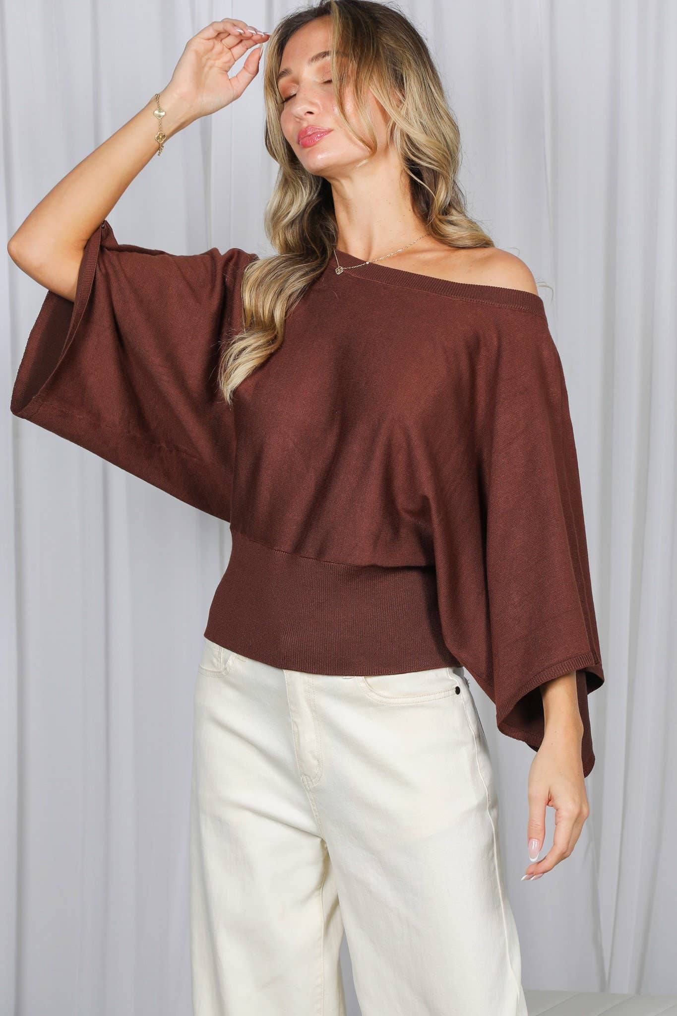 Espresso Flare Sleeve Sweater