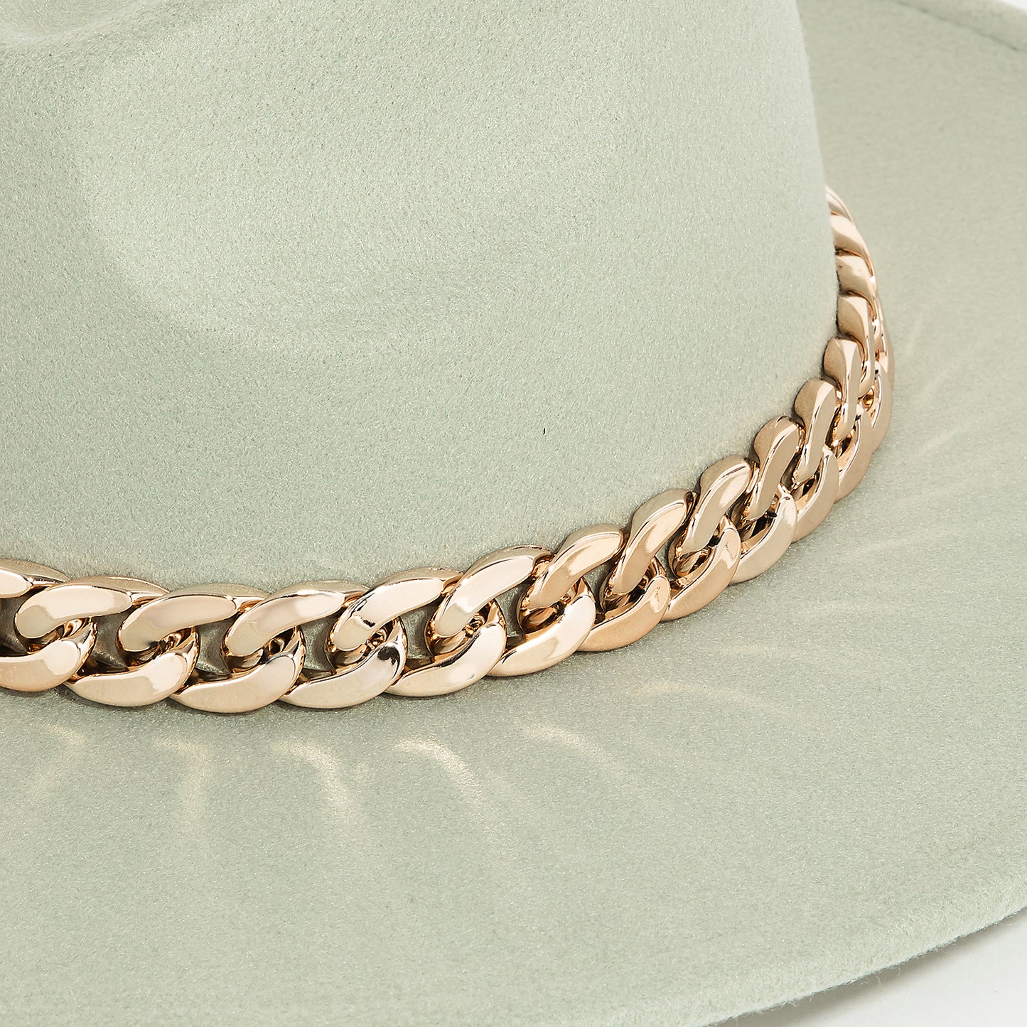 Chain Link Strap Western Fashion Hat