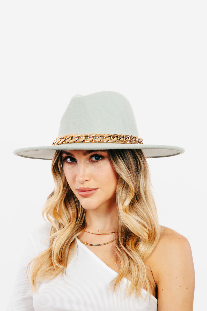 Chain Link Strap Western Fashion Hat