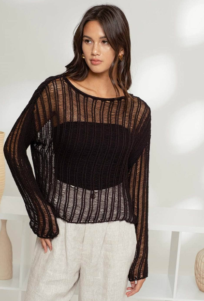 Sheer Crochet Sweater