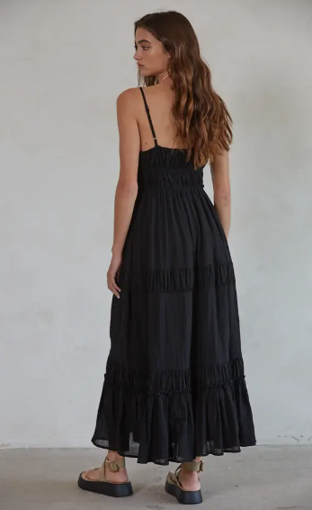 Cotton Front Tie Woven Dress