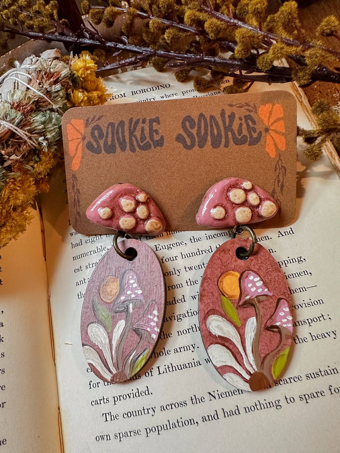 Mushroom & Daisy Earrings