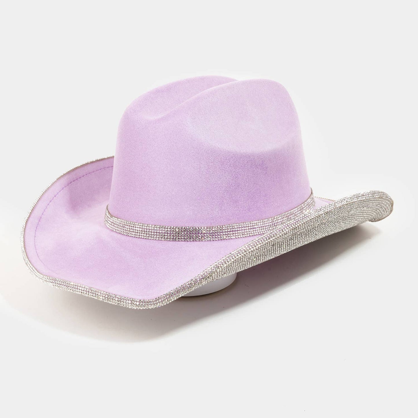 Pave Rhinestone Trim Cowboy Hat