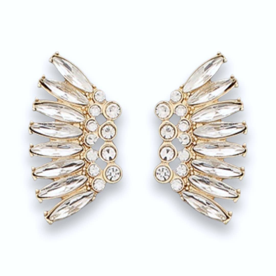 Crystal Marquis Wing Earrings