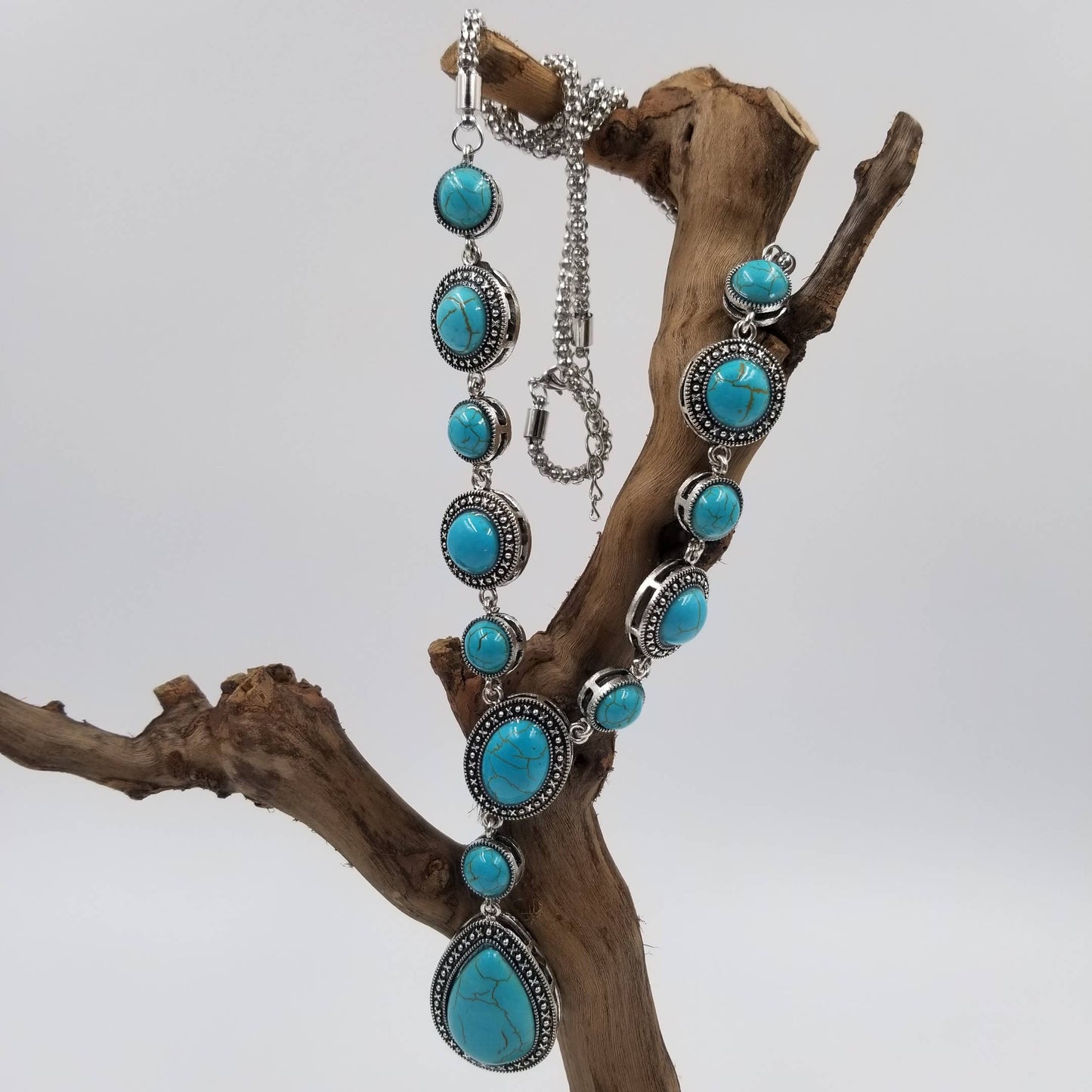Long Turquoise Water Drop Pendant