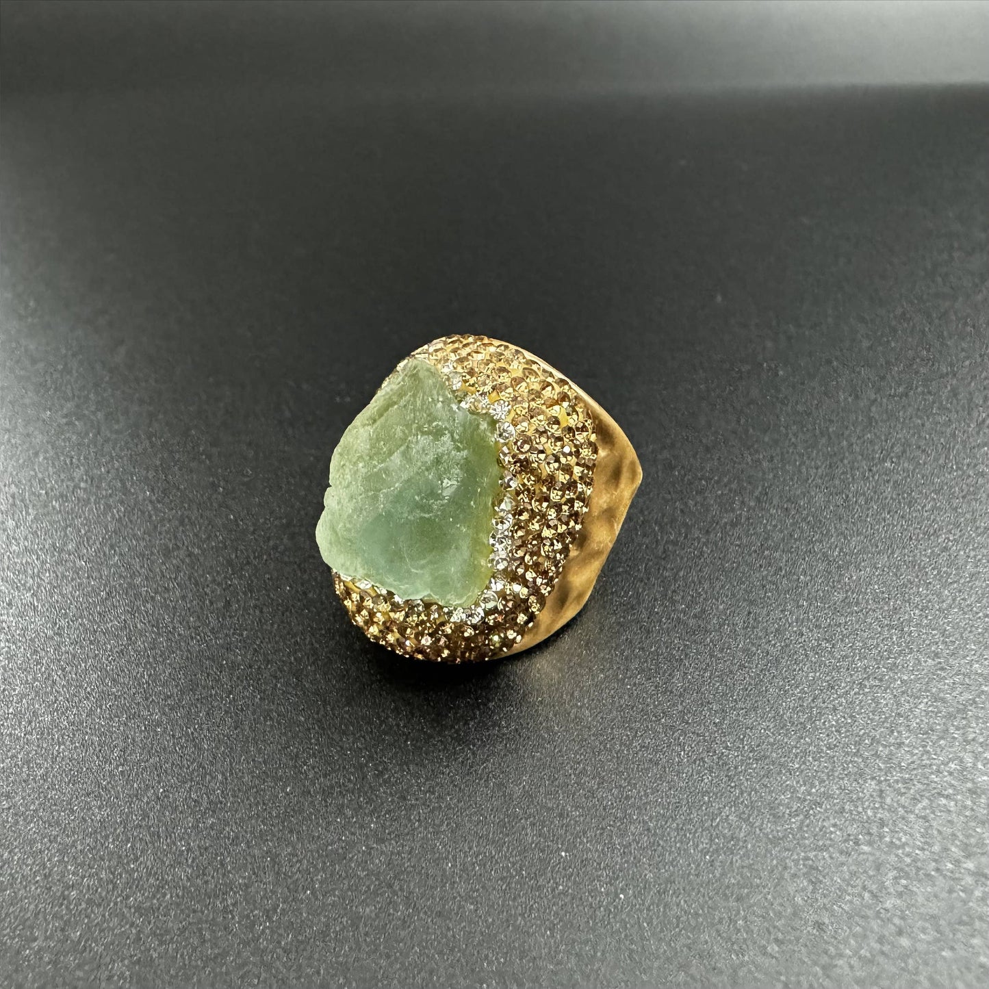 Fluorite Rhinestone Alloy Rings