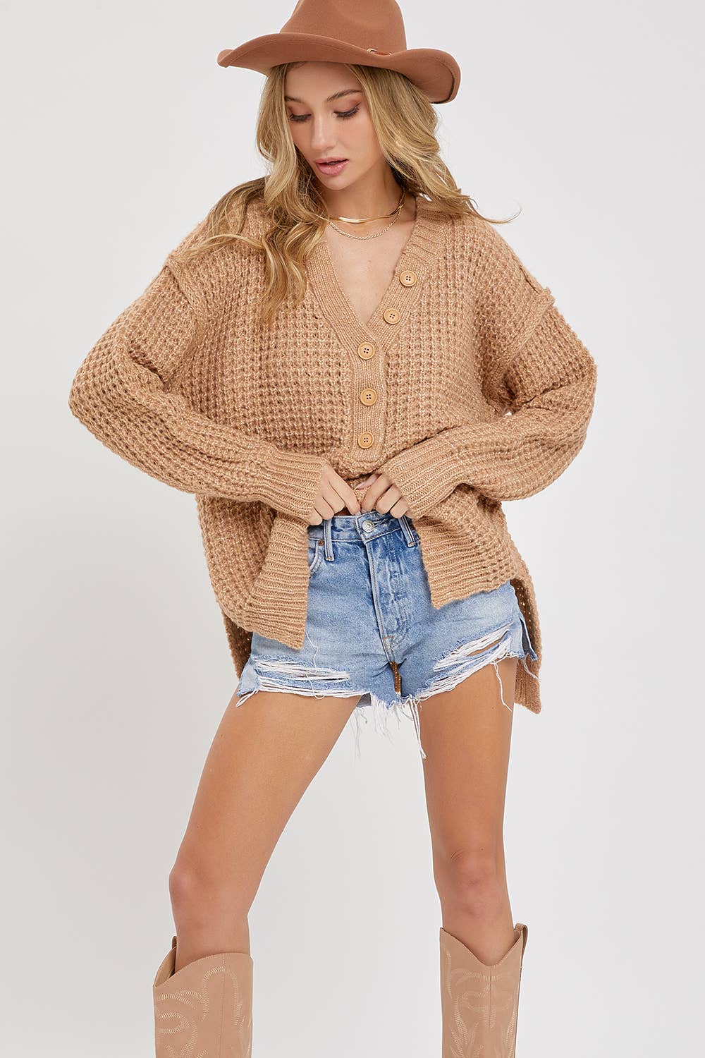 Soft Waffle Knit Sweater