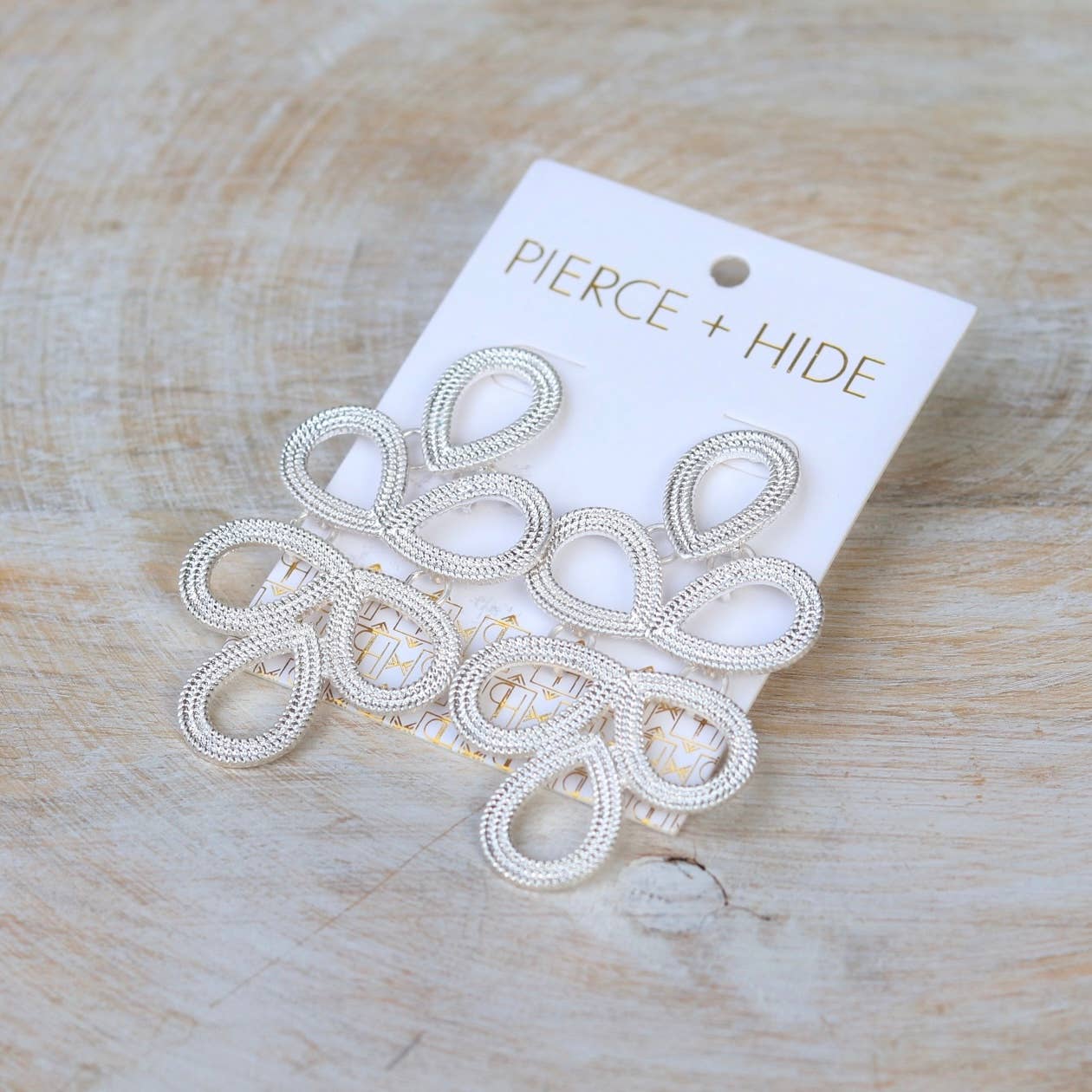 Silver Plaza Statement Earrings