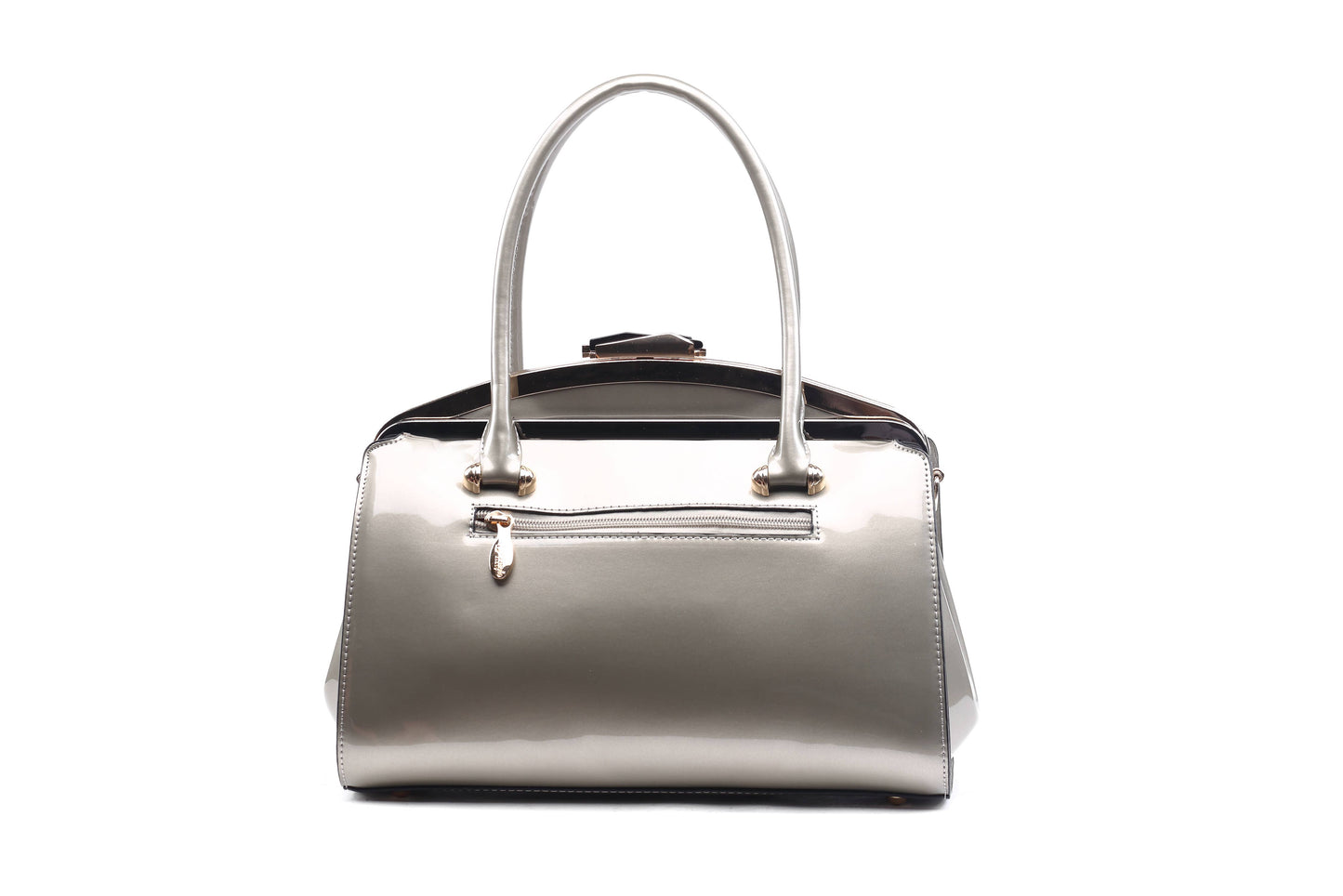 Brangio Italy Luxe Metallic Brown Leather Handbag