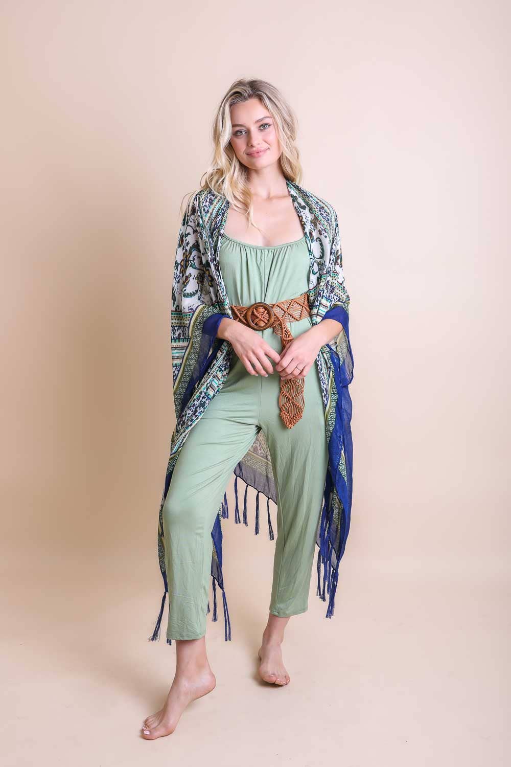 Bohemian Diamond Tassel Kimono