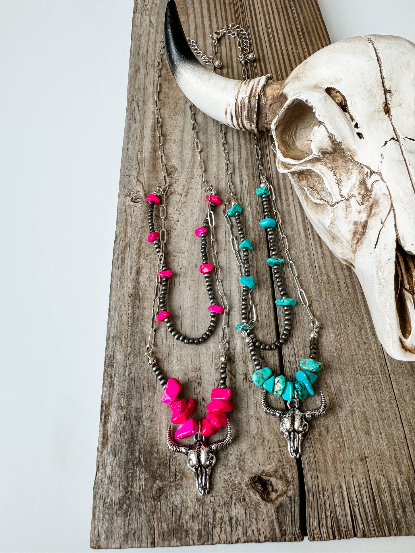 Western Steer Head Pendant Necklace