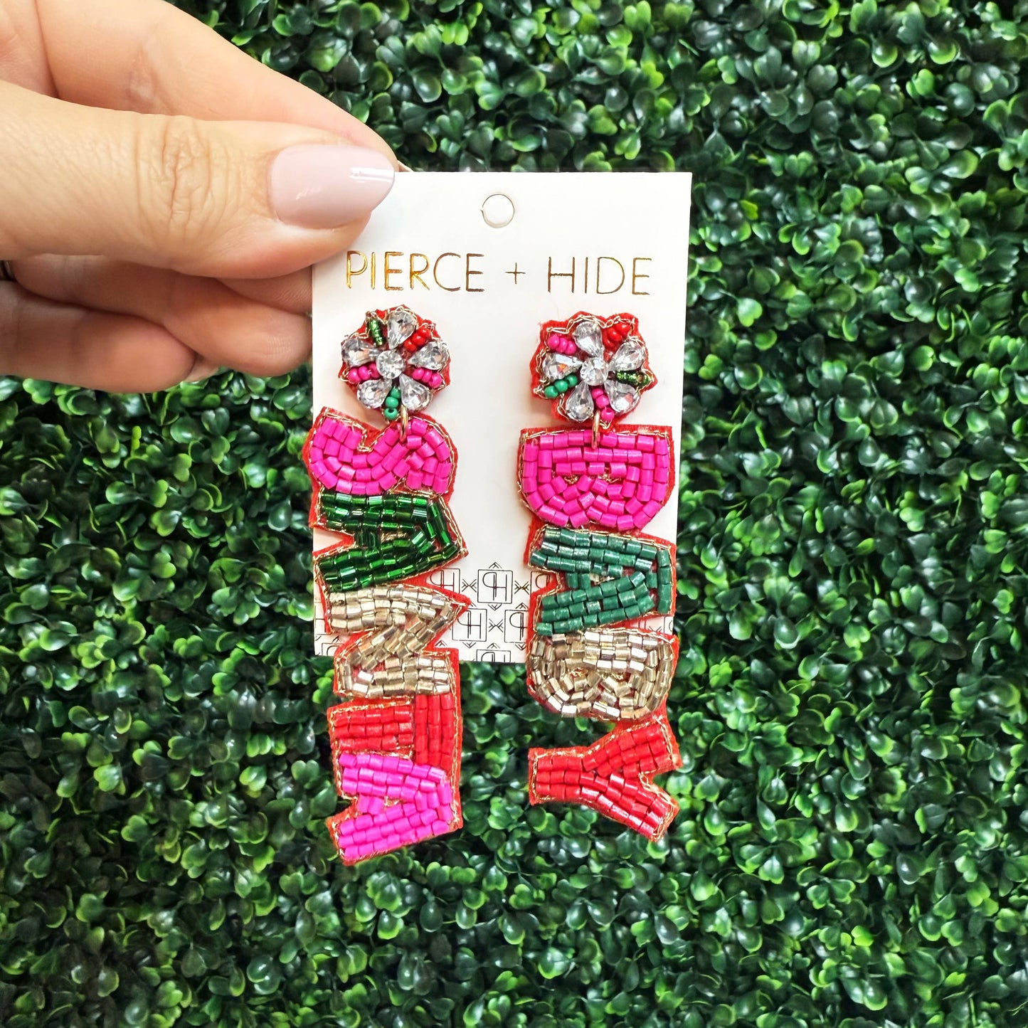 Custom Beaded Santa Baby Earrings