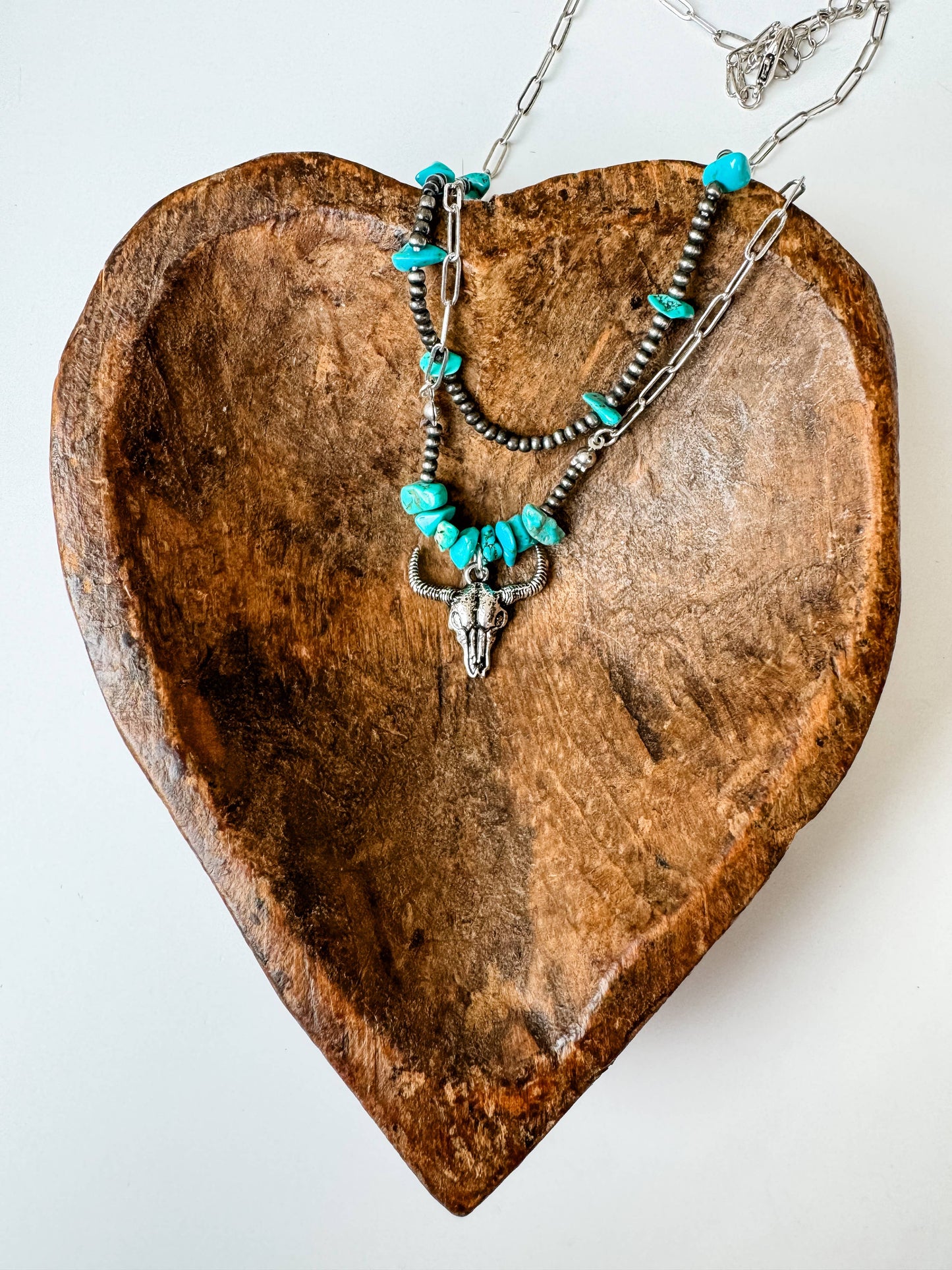 Western Steer Head Pendant Necklace