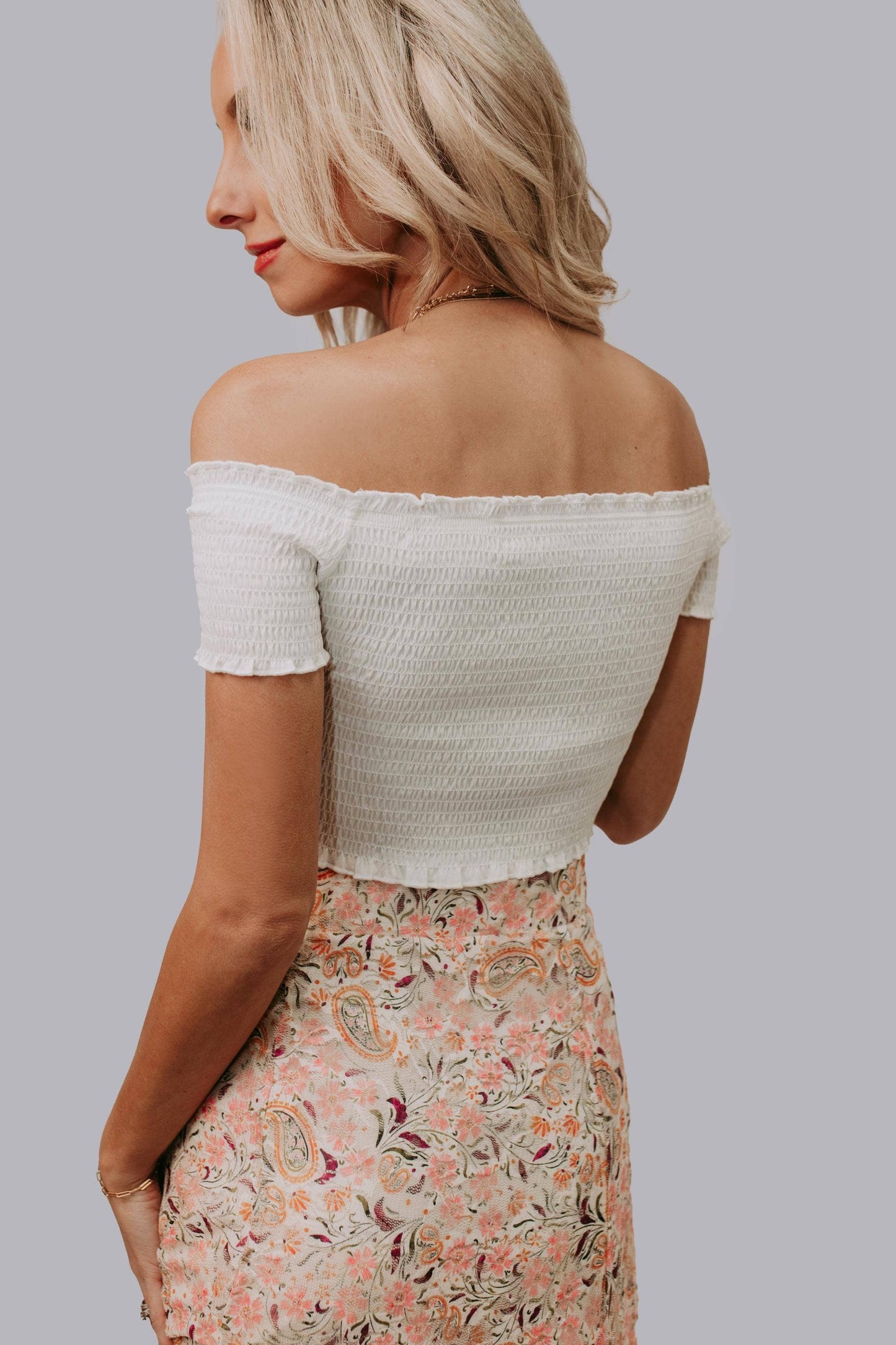 MK636 Floral Paisley Maxi Skort