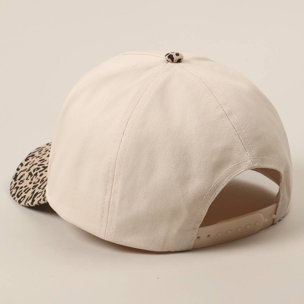 Texas Embroidered Leopard Trucker Hat