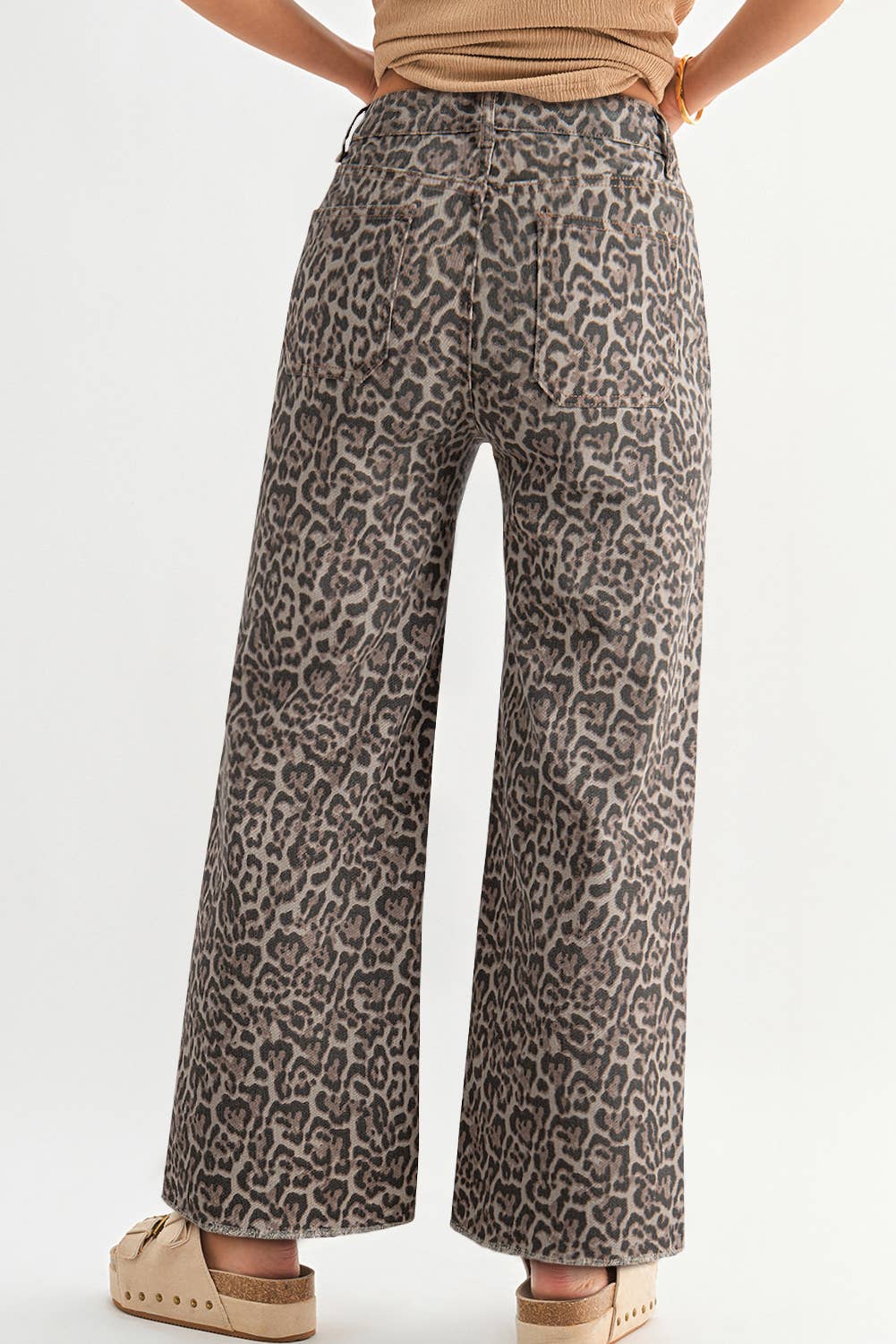 Leopard Frayed Edge jeans