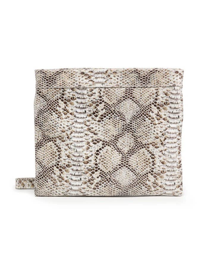 Mollie Crossbody Clutch - Camel Snake
