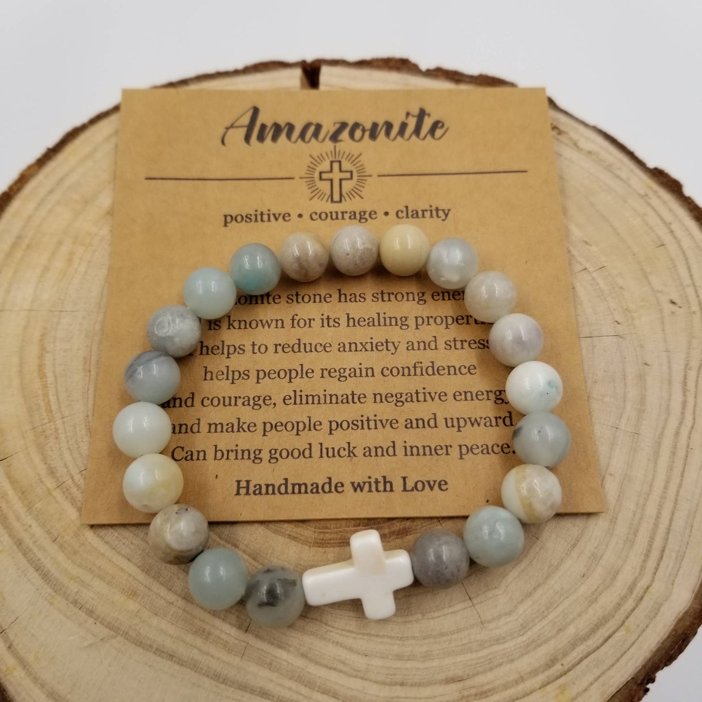 Natural Stone Turquoise Cross Chakra Bracelet
