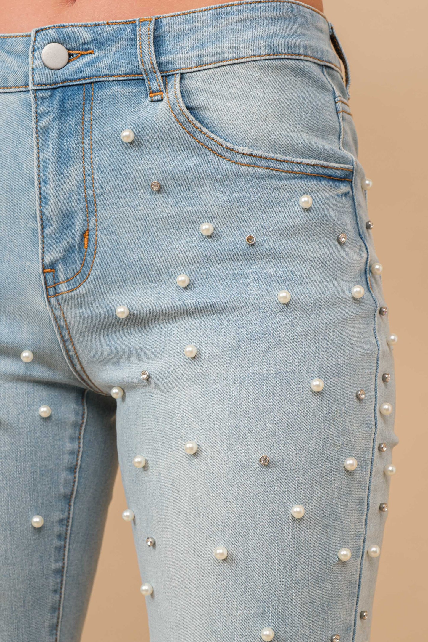 Rhinestone Jewel Denim Jeans