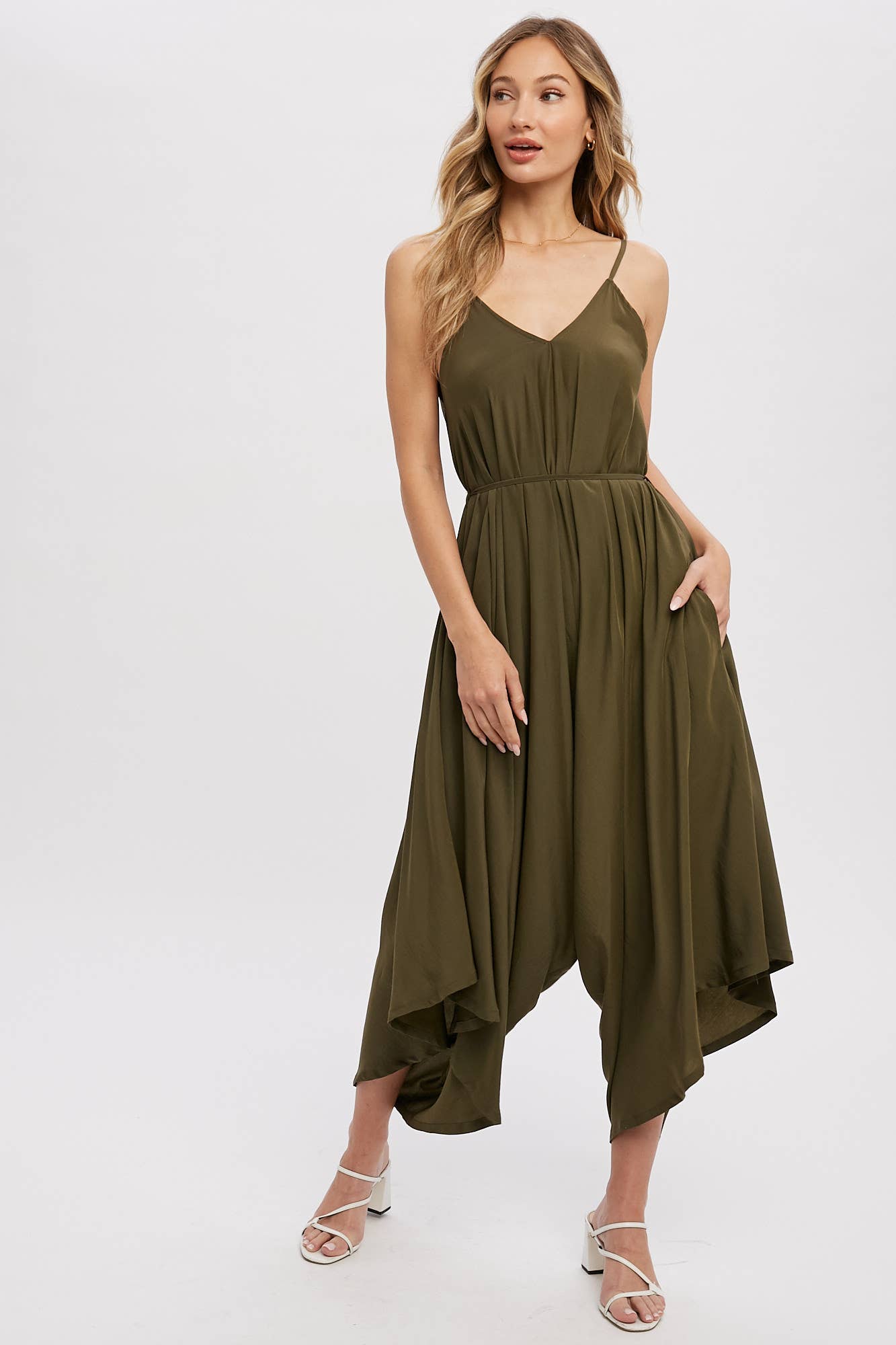 Olive Harem Jumpsuit