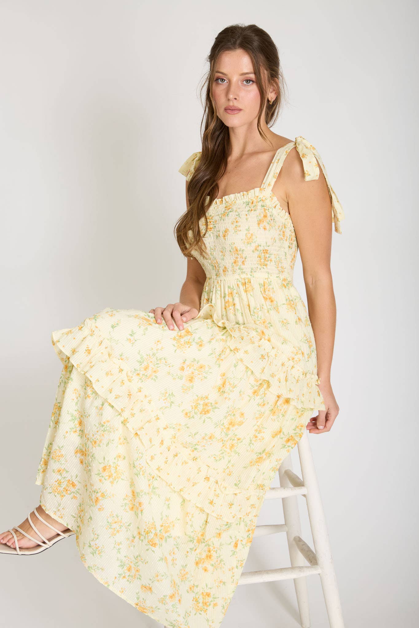 Floral Butter Yellow Sundress
