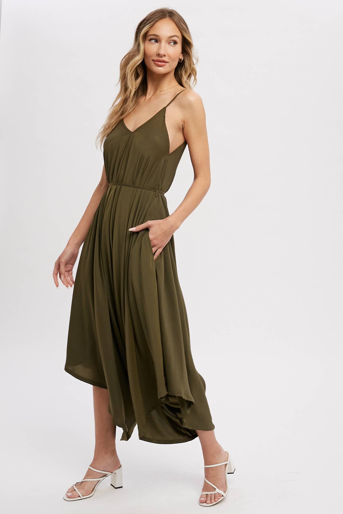Olive Harem Jumpsuit
