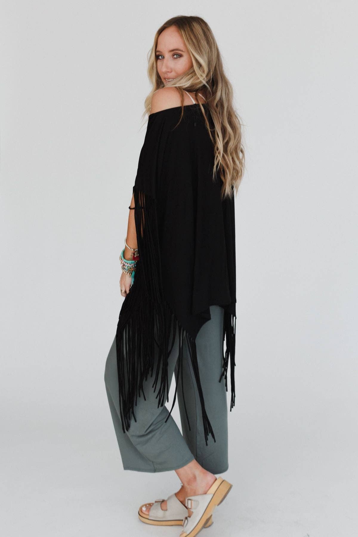 Fringe Top - Black