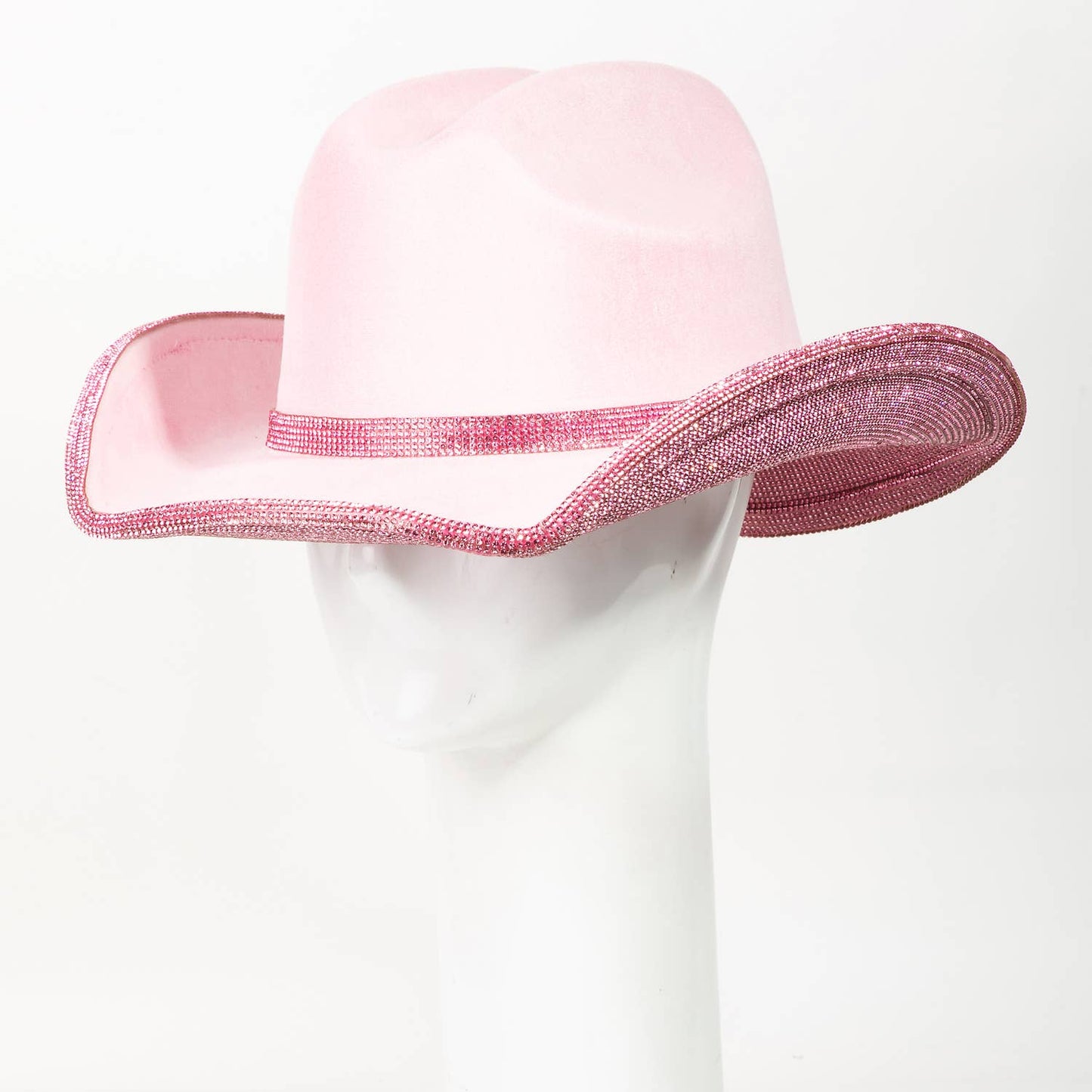Pave Rhinestone Trim Cowboy Hat